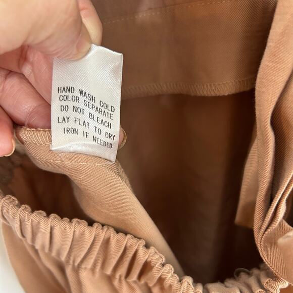 Gilli Drew waist tie mini dress tan size large casual party - Picture 8 of 8